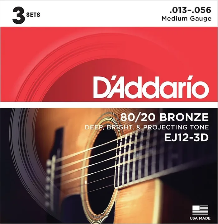 D‘Addario EJ12-3D Cordes de guitares acoustiques