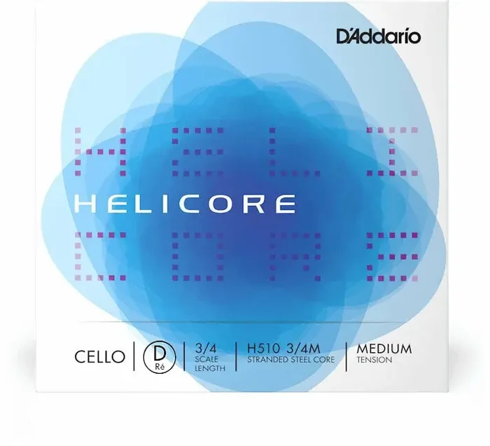 D‘Addario H512 3/4M Helicore D Cordes pour instruments à cordes