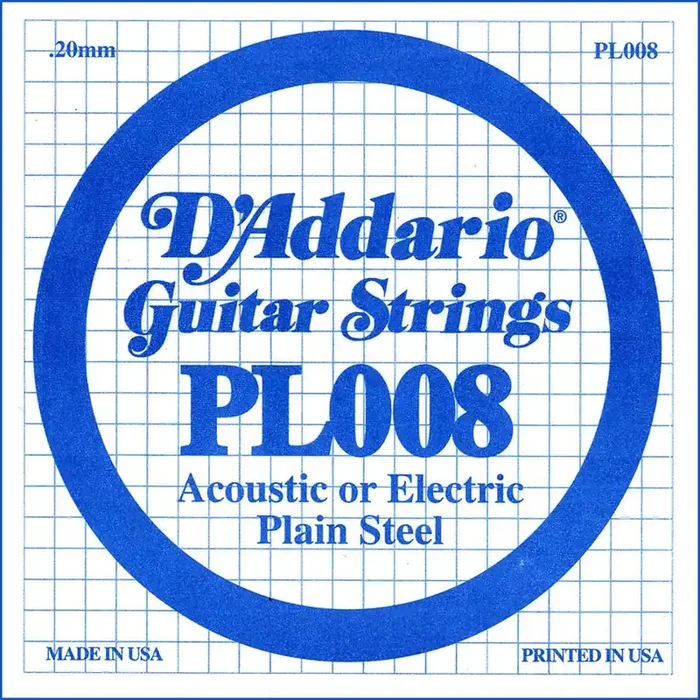 D‘Addario PL 008 Corde de guitare électrique à l‘unité
