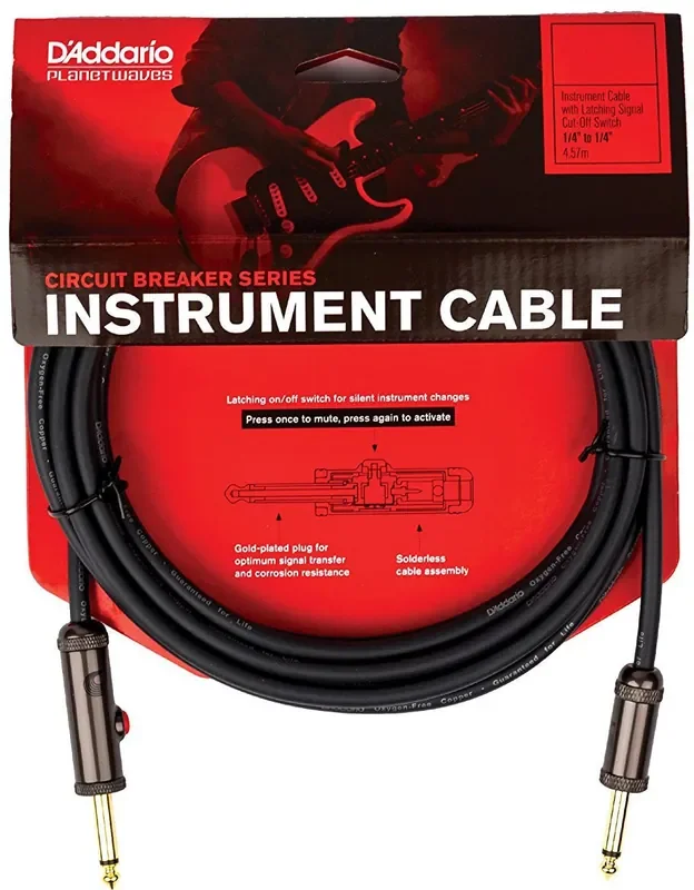 D‘Addario Planet Waves PW-AGL-10 3 m Droit – Droit Câble d‘instrument