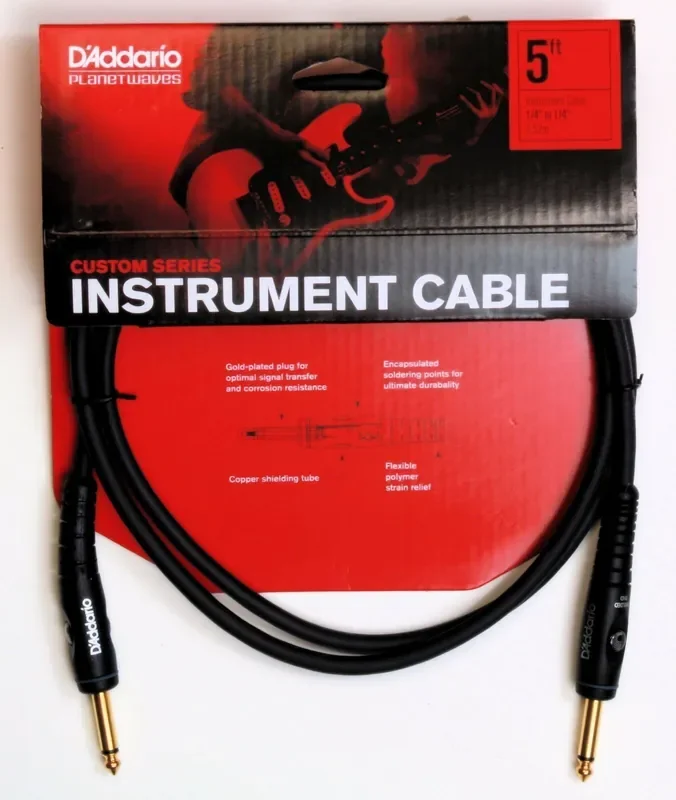 D‘Addario Planet Waves PW-G-05 150 cm Droit – Droit Câble d‘instrument