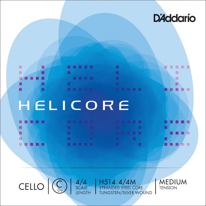 D’ADDARIO AND CO 4/4 Helicore Corde Do Medium/file Argent