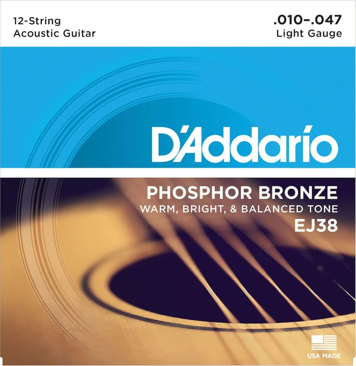 D’ADDARIO AND CO EJ38 Phosphor Bronze Light 12C 10-47