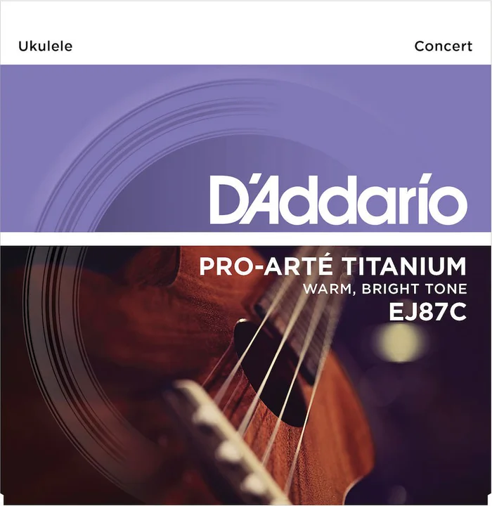 D’ADDARIO AND CO EJ87c Titanium Ukulélé Strings Concert