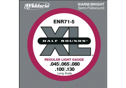 D’ADDARIO AND CO ENR71-5 Half Rounds Regular Light 5C 45-130