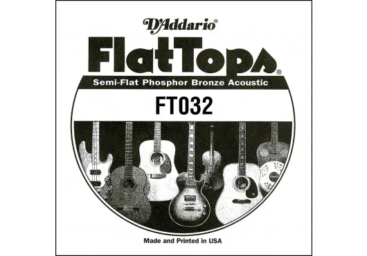D’ADDARIO AND CO FT032 Semi-Flat Phosphor Bronze 32