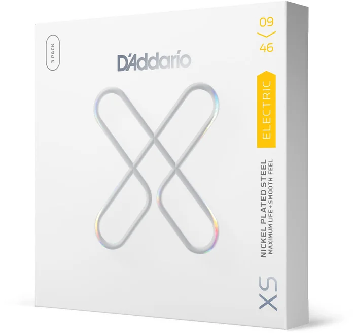 D’ADDARIO AND CO XSE0946-3P 09-46 Super Lt Top/Reg Btm, XS Nickel Coated 3-Pack