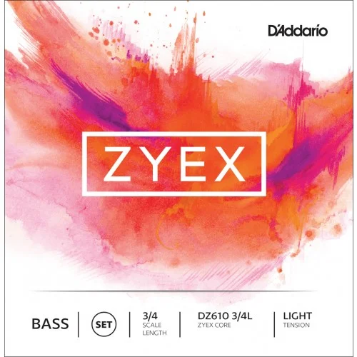 D’ADDARIO DZ610 3/4L – ZYEX JEU CORDES CONTREBASSE 3/4 LIGHT