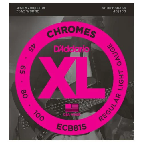 D’ADDARIO ECB81S XL CHROMES REGULAR LIGHT 45/100 SHORT SCALE