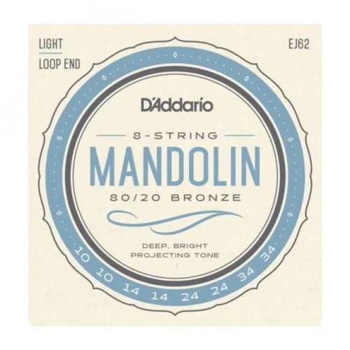 D’ADDARIO EJ62 MANDOLIN 80/20 BRONZE 10/34 LIGHT
