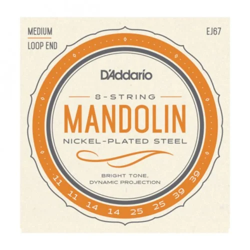 D’ADDARIO EJ67 MANDOLIN NICKEL PLATED STEEL MEDIUM 11/39