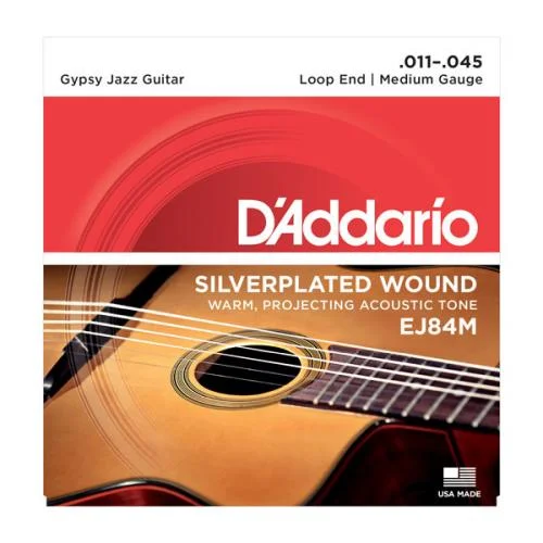 D’ADDARIO EJ84M GYPSY JAZZ LOOP END MEDIUM 11/45