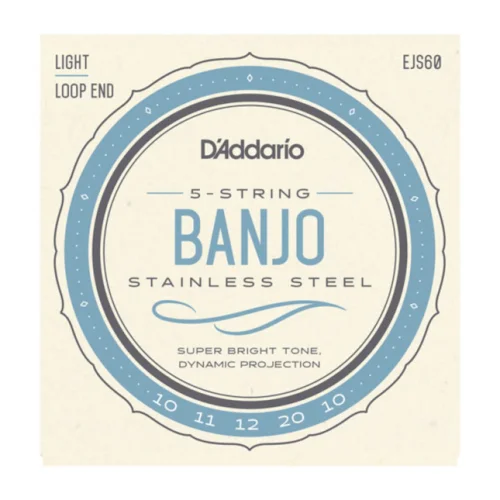D’ADDARIO EJS60 BANJO 5ST STAINLESS STEEL LIGHT