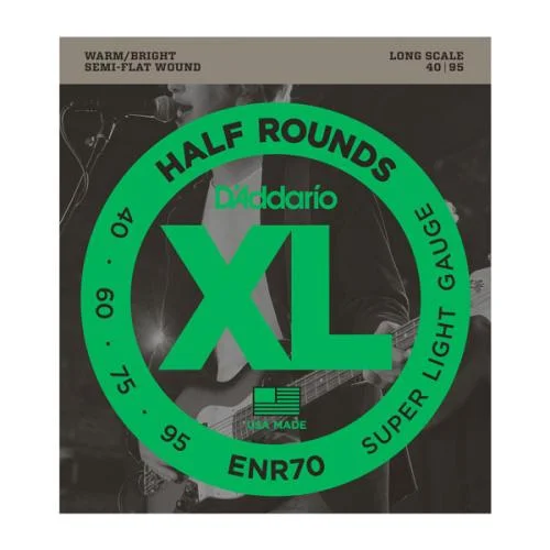 D’ADDARIO ENR70 XL HALF ROUNDS SUPER LIGHT 40/95 LONG SCALE