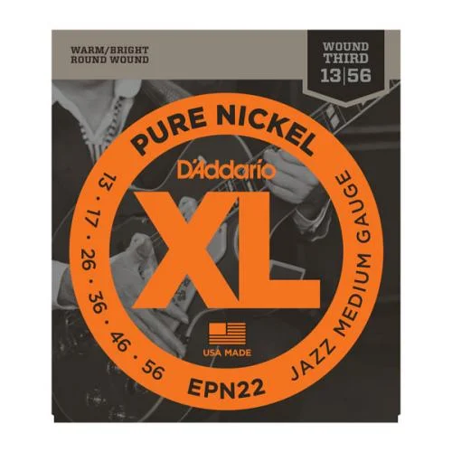 D’ADDARIO EPN22 PURE NICKEL JAZZ MEDIUM 13/55
