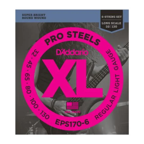 D’ADDARIO EPS170-6 PROSTEELS 6-ST LIGHT 30/130 LONG SCALE