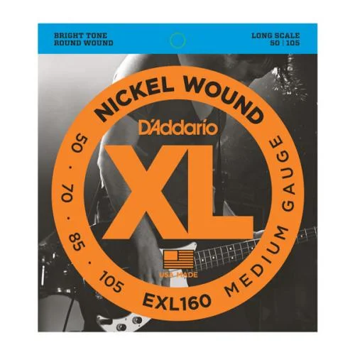 D’ADDARIO EXL160 NICKEL WOUND BASS MEDIUM 50/105 LONG SCALE