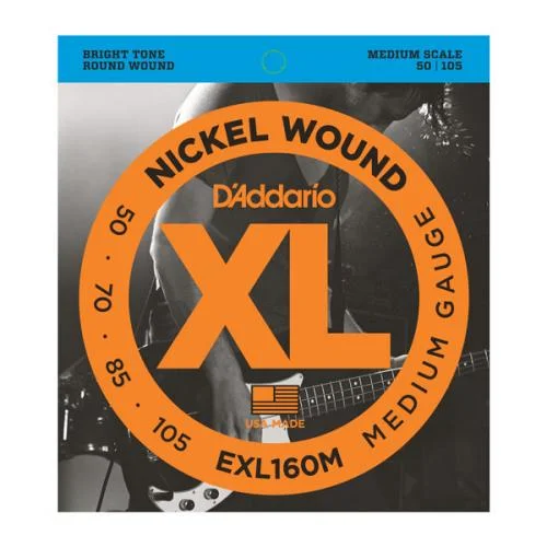 D’ADDARIO EXL160M NICKEL WOUND BASS MEDIUM 50/105 MEDIUM SCALE