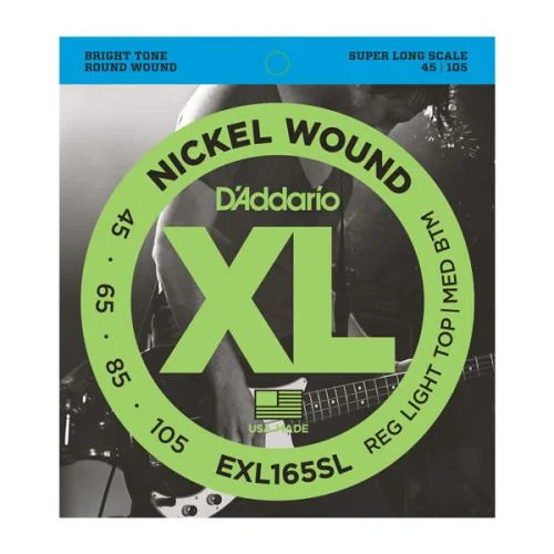 D’ADDARIO EXL165SL NICKEL WOUND BASS CUSTOM LIGHT 45/105 SUPER LONG SCALE