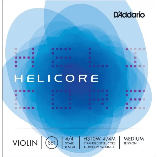 D’ADDARIO H310W 4/4M – HELICORE JEU CORDES VIOLON 4/4 MEDIUM MI FILÉ ALU