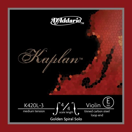 D’ADDARIO K420L-3 – KAPLAN CORDE MI VIOLON 4/4 MEDIUM ACIER À BOUCLE