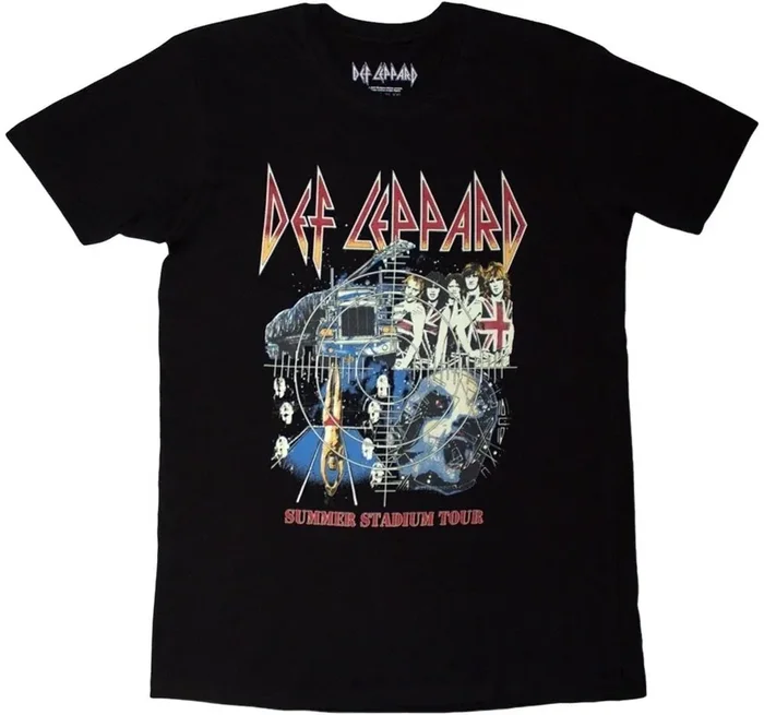Def Leppard T-shirt Summer Stadium Tour Unisex Black 2XL