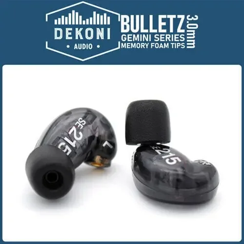 Dekoni Audio Single-GEMINI-LG Black Prises pour écouteurs