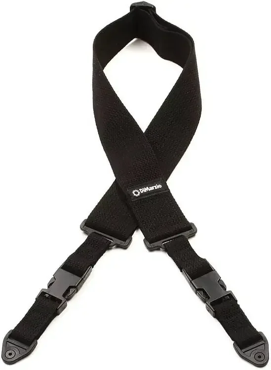 DiMarzio DD2200 Clip Lock Sangle pour guitare Black Cotton