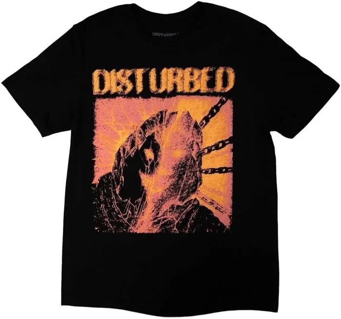 Disturbed T-shirt European Tour 23 Split Face Unisex Black 2XL