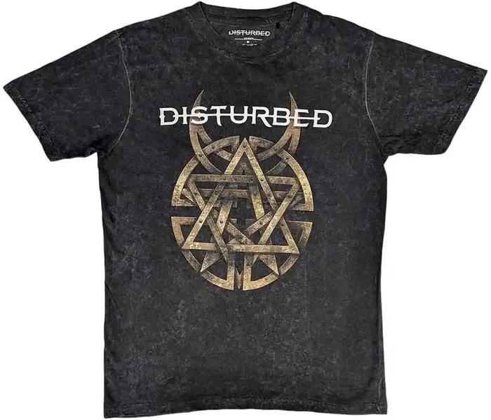 Disturbed T-shirt Riveted Unisex Charcoal Grey 2XL