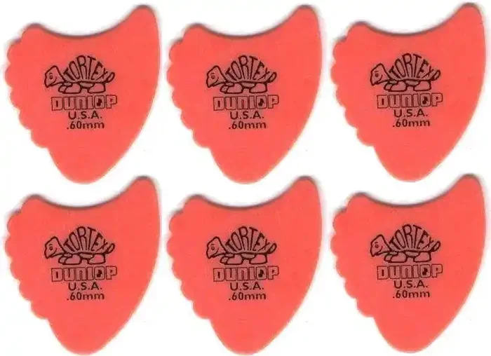 Dunlop 414R 0.60 Tortex Fins 6 Médiators