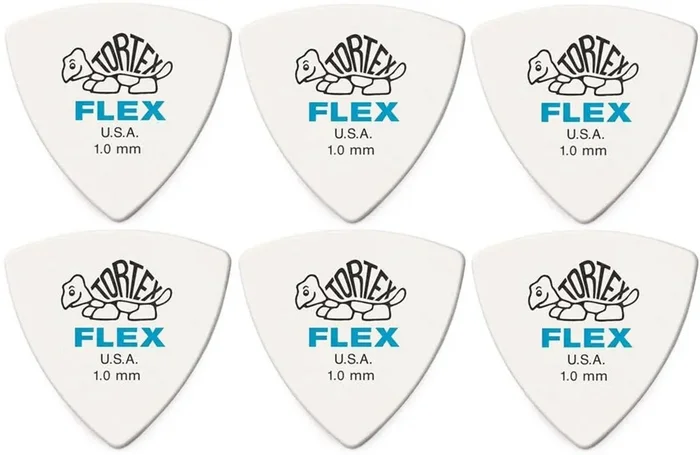 Dunlop 456R 1.0 Tortex Flex Triangle 6 Médiators
