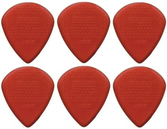 Dunlop 471R 3 N Nylon Max Grip Jazz III 6 Médiators
