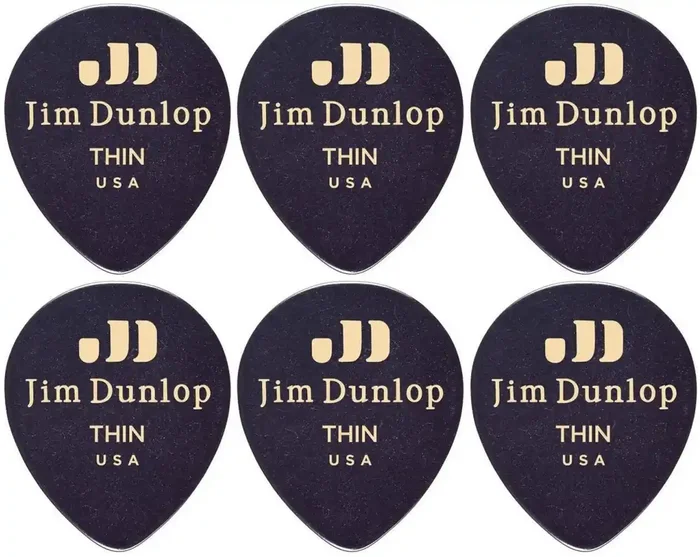 Dunlop 485R-03TH Celluloid Teardrop 6 Médiators