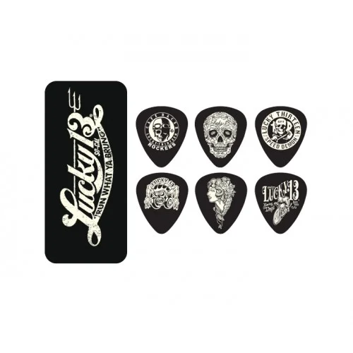 DUNLOP BOÎTE DE 6 MEDIATORS LUCKY 13 0.73MM