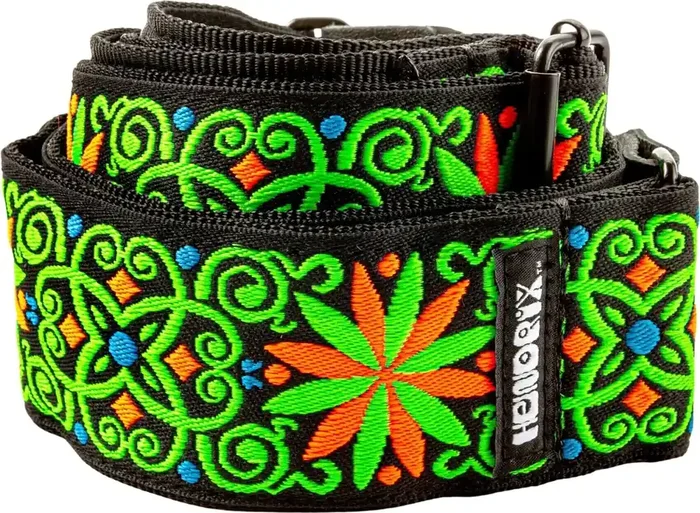 Dunlop JH26 Hendrix Blacklight Fillmore Sangle pour guitare Green