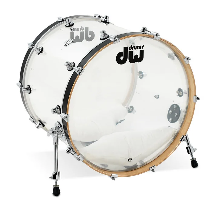 DW Drum Workshop 22X18 Design Acrylique Clear