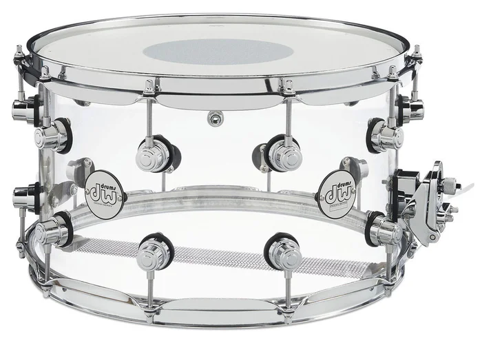 DW Drum Workshop Design Acryl 14X8&Prime; Transparent