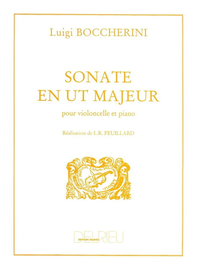 Edition Delrieu Boccherini L. – Sonate En Ut Maj. – Violoncelle, Piano