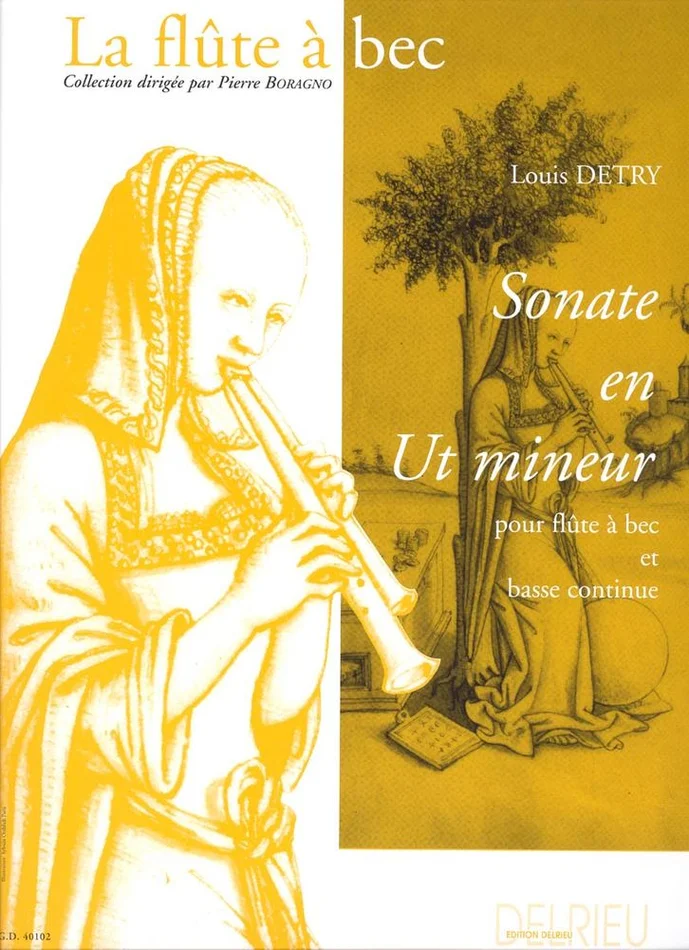 Edition Delrieu Detry Louis – Sonate En Ut Min. – Flute A Bec, Bc