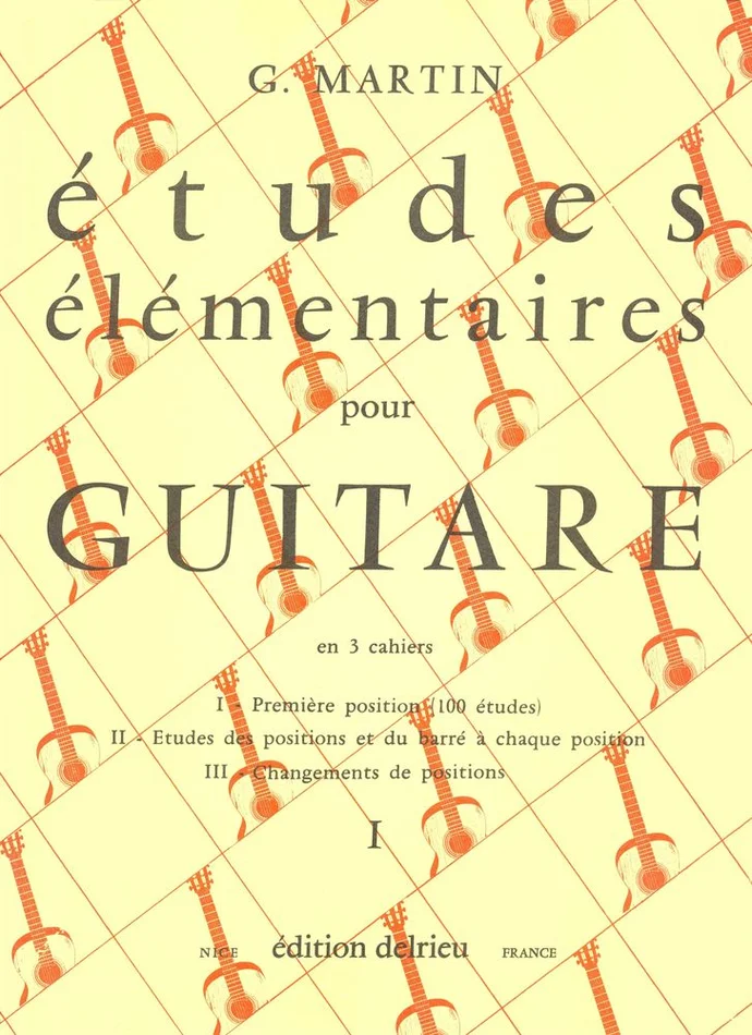 Edition Delrieu Martin G. – Etudes Elementaires Vol.1 – Guitare