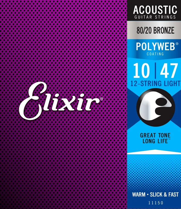 Elixir 11150 Polyweb 80/20 Bronze 12C Light 10-47