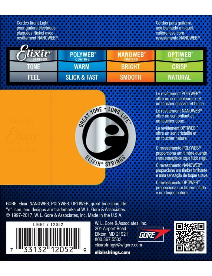 Elixir 12052 Nanoweb cordes électriques nickel light 10/46 – Image 2