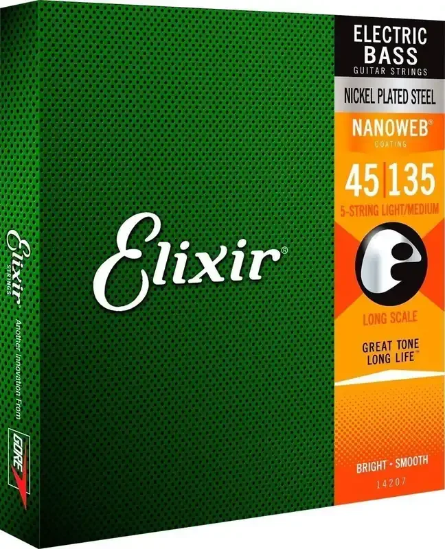 Elixir 14207 NanoWeb Light/Medium 45-135 Jeux de 5 cordes basses