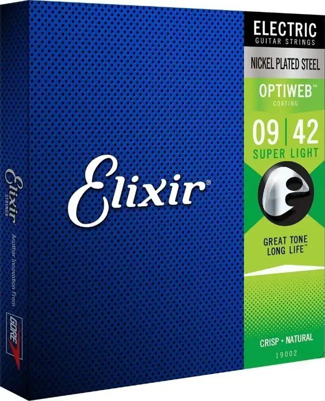 Elixir 19002 Optiweb 9-42 Cordes pour guitares électriques