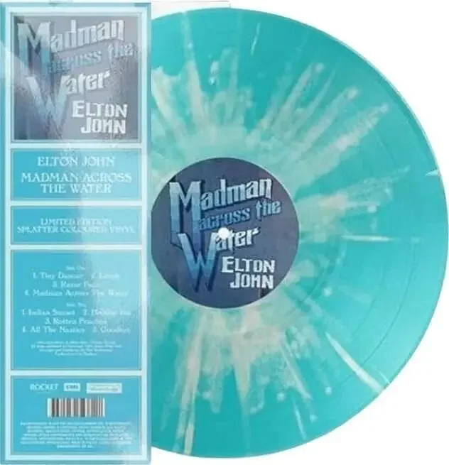 Elton John – Madman Across The Water (Light Blue Splatter Coloured) (LP)