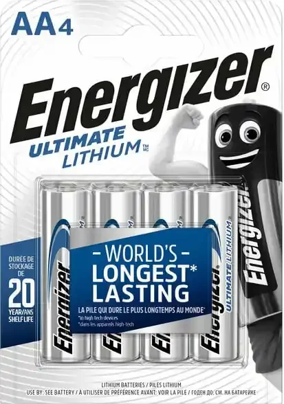 Energizer Ultimate Lithium 4 AA Pile