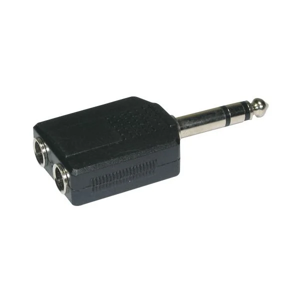 Energyson Adaptateur 2 Jack 6,35 femelle vers 1 Jack 6,35 mâle