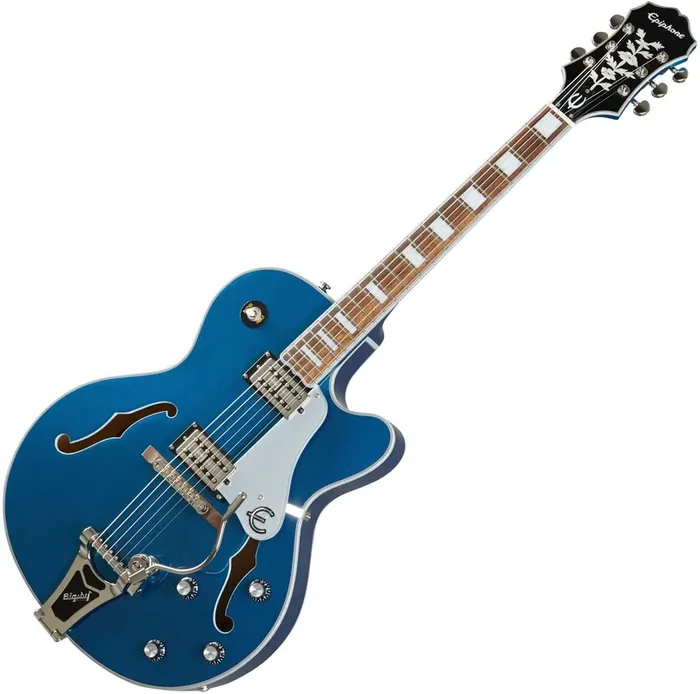 Epiphone Emperor Swingster Delta Blue Metallic Guitare semi-acoustique