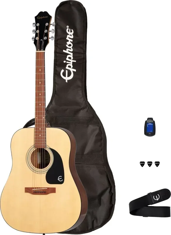Epiphone Songmaker Acoustic Guitar Player Pack Natural Guitare acoustique